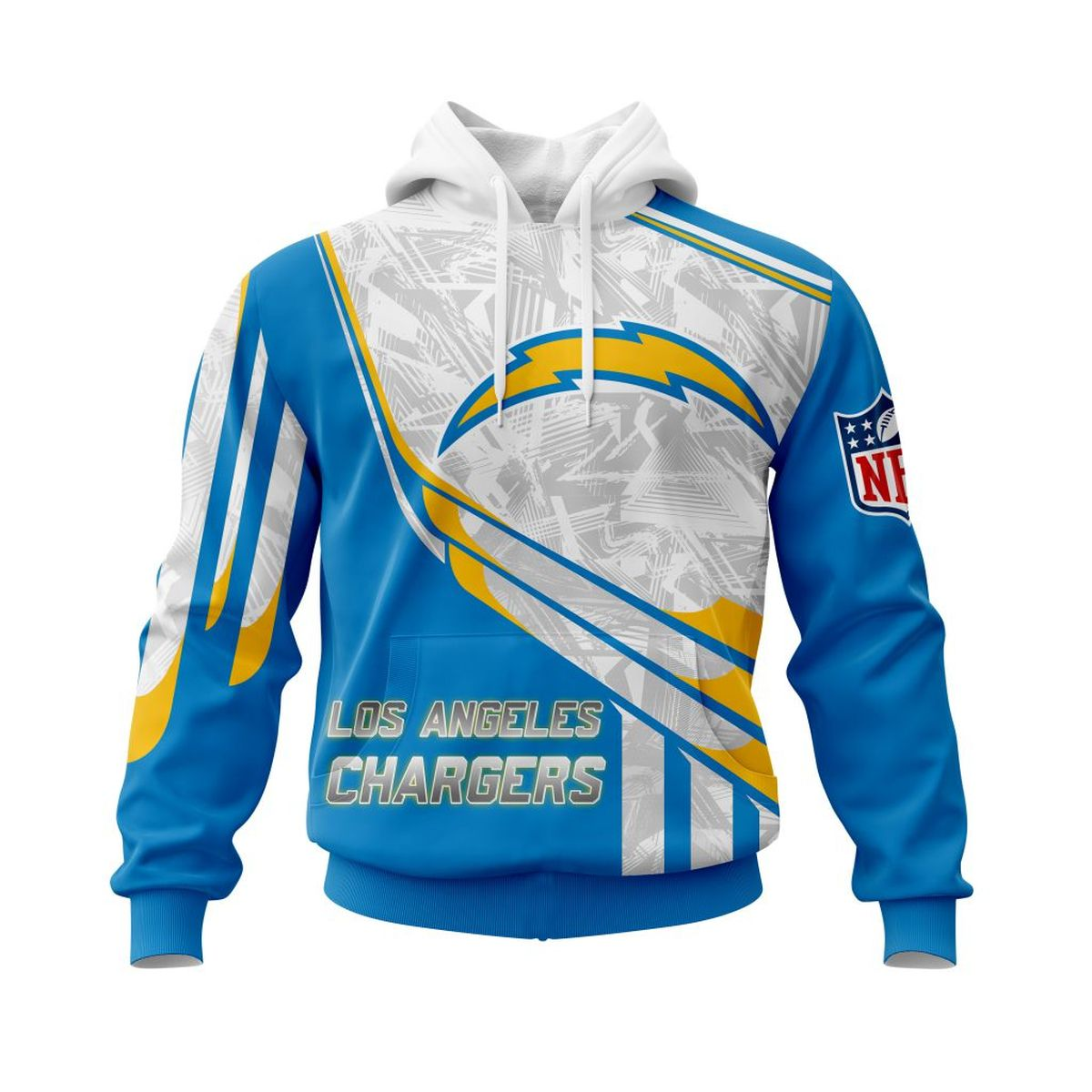 LOS ANGELES CHARGERS 3D HOODIE SKULL0801