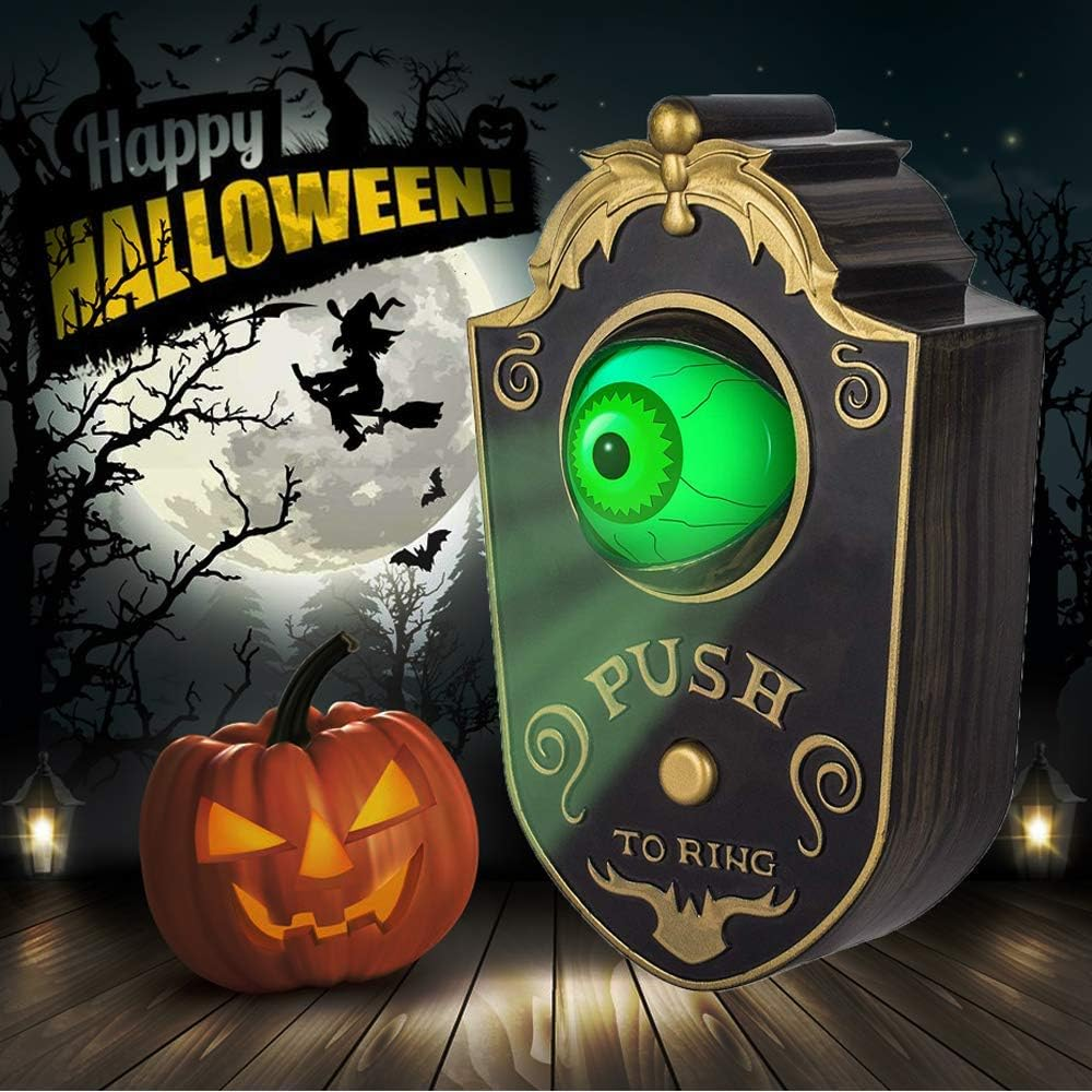 Haunted Doorbell Animated Eyeball with Spooky Sounds