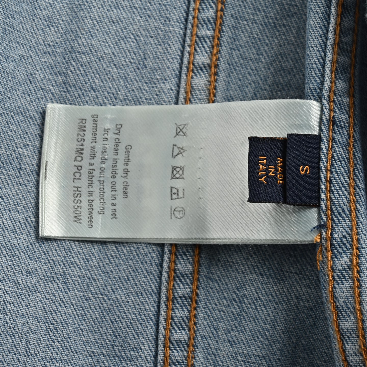 Louis Vuitton 25ss pocket embroidered zip-up denim jacket