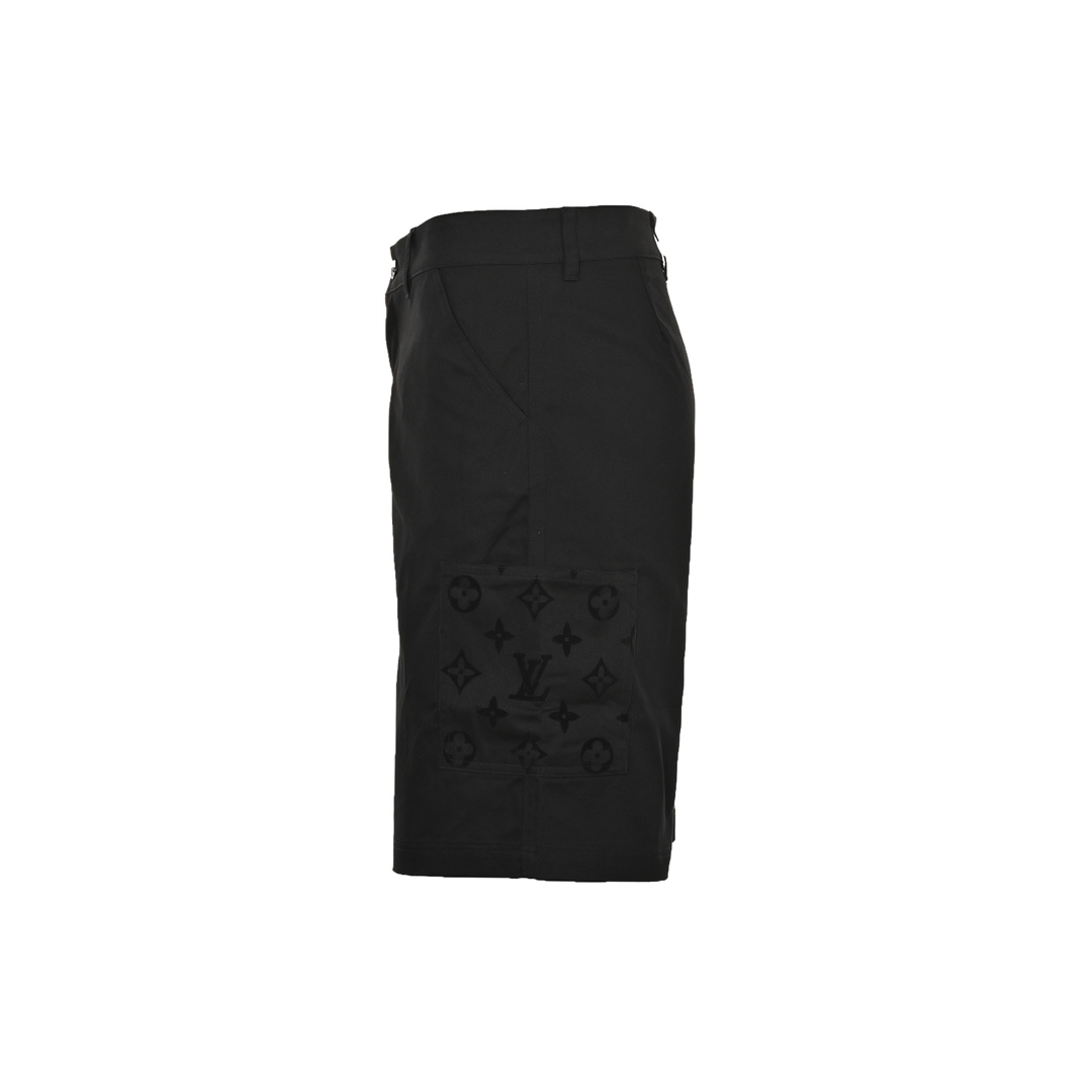 Louis Vuitton 24ss flocked monogram patchwork cargo shorts