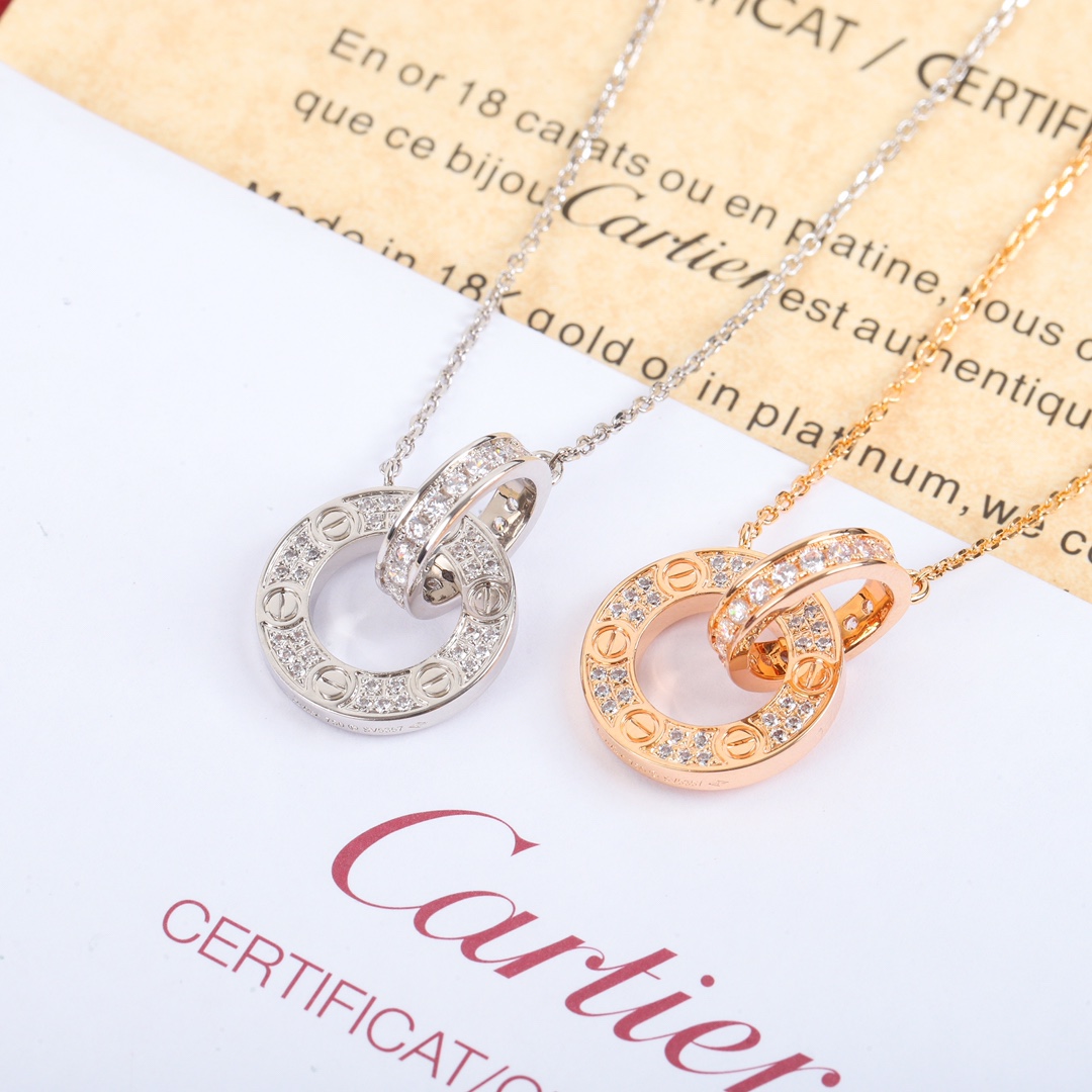 Cartier Gypsophila Diamond Double Ring Necklace