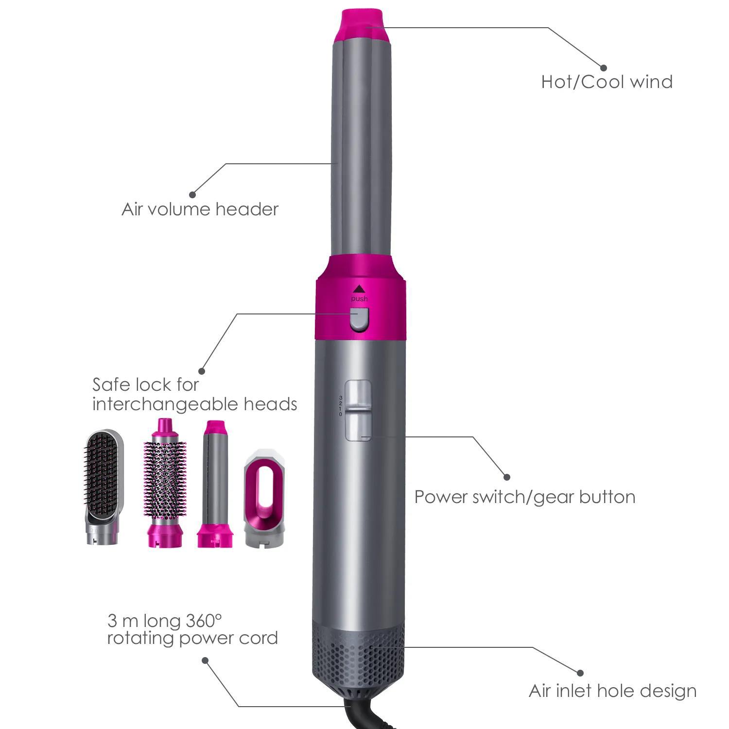 Hairdryer 5in1 Hair Styler Ceramic Curl Wave