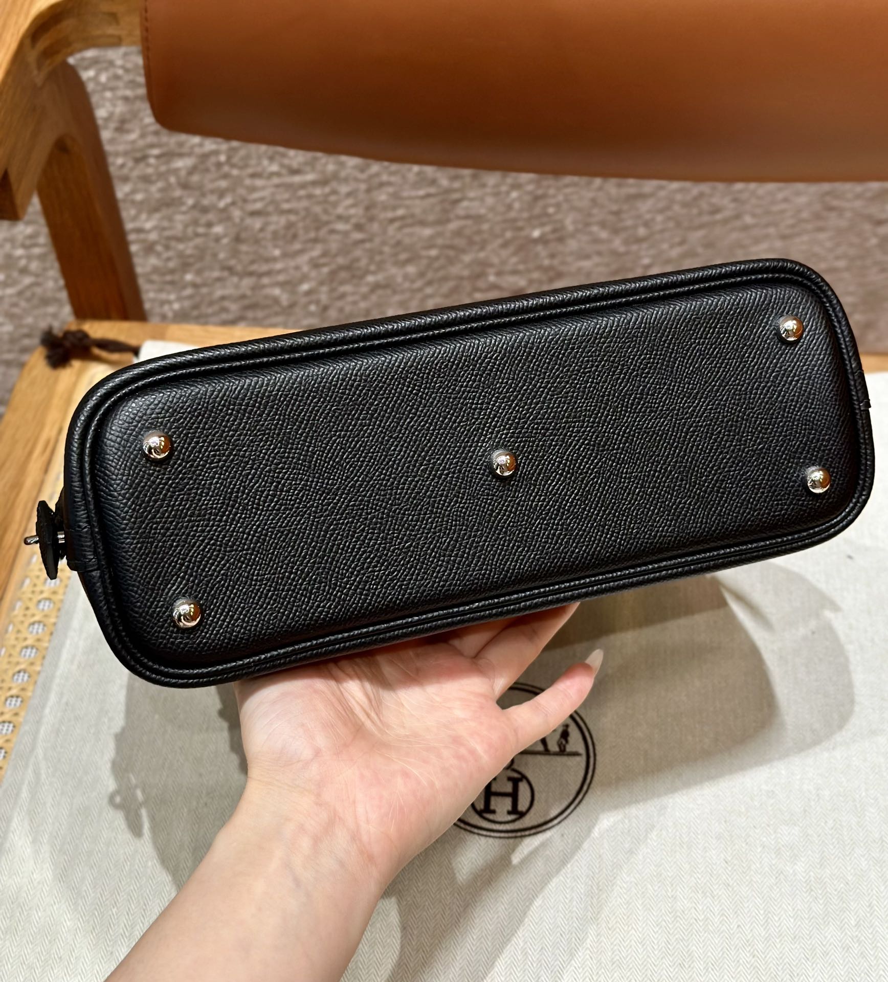 Hermes Bolide ck89Black Handbag (Handmade to order)
