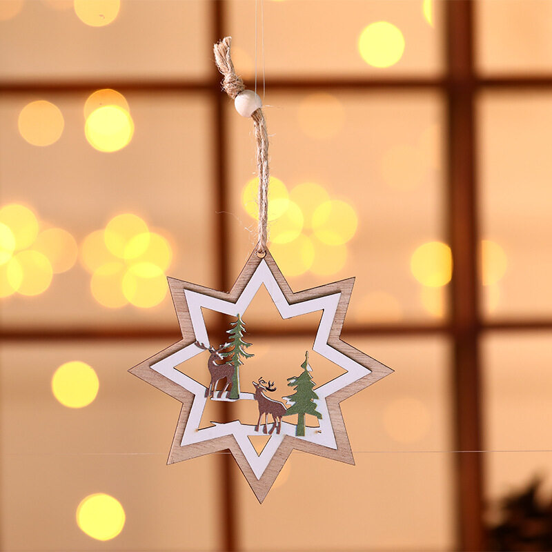 (🌲Early Christmas Sale- SAVE 49% OFF)Christmas Wooden Pendant-BUY 1 GET 1 FREE TODAY!