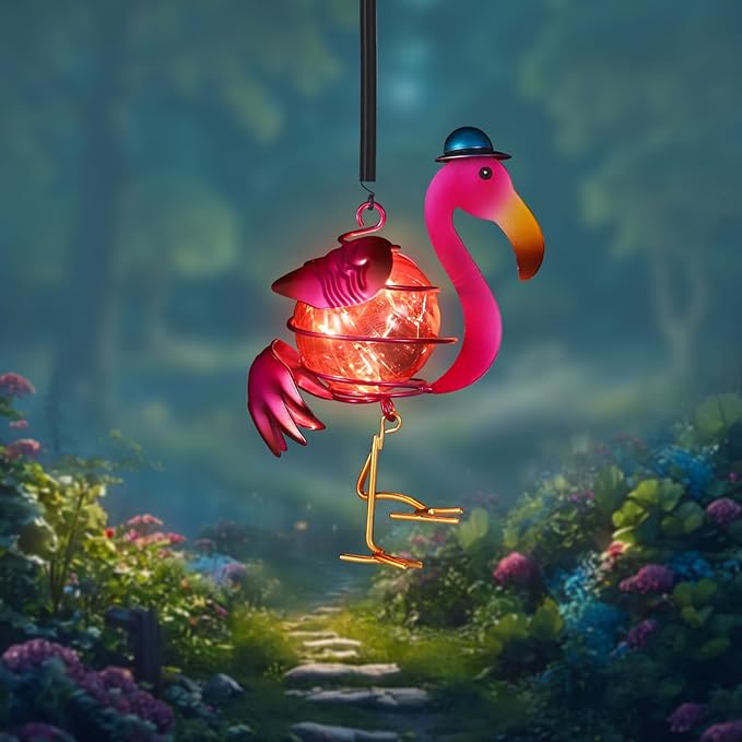 🎉🎉Garden courtyard decoration simulation insect chandelier🐦🐞🦋🦩🐝