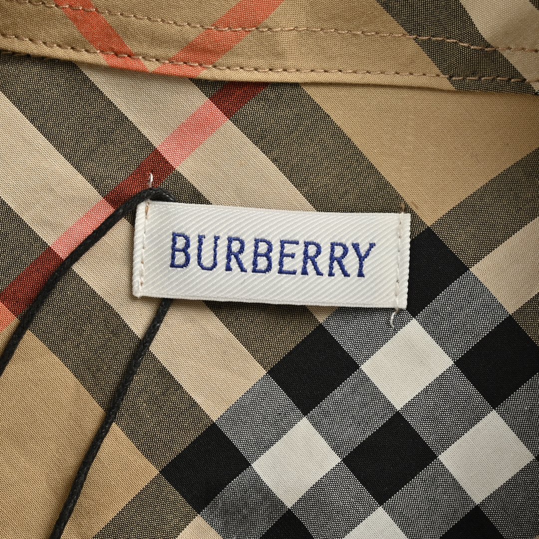Burberry 24ss diagonal check long-sleeved shirt