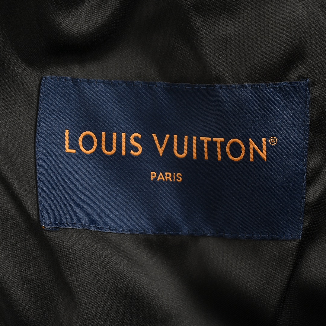 Louis Vuitton 24Fw pearl embroidered lettering baseball jacket