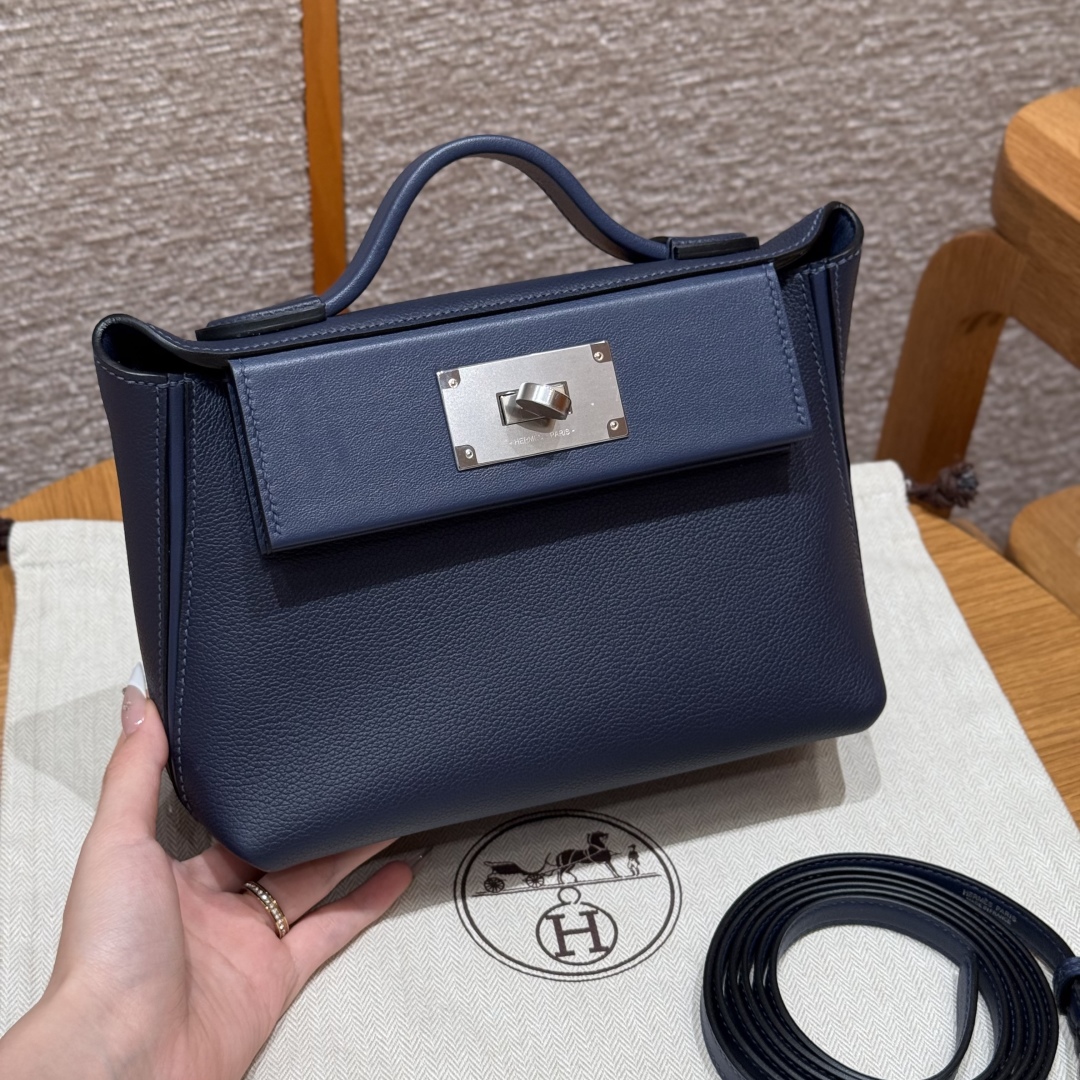 Hermes Kelly2424 73Blue saphir handbag (handmade custom)