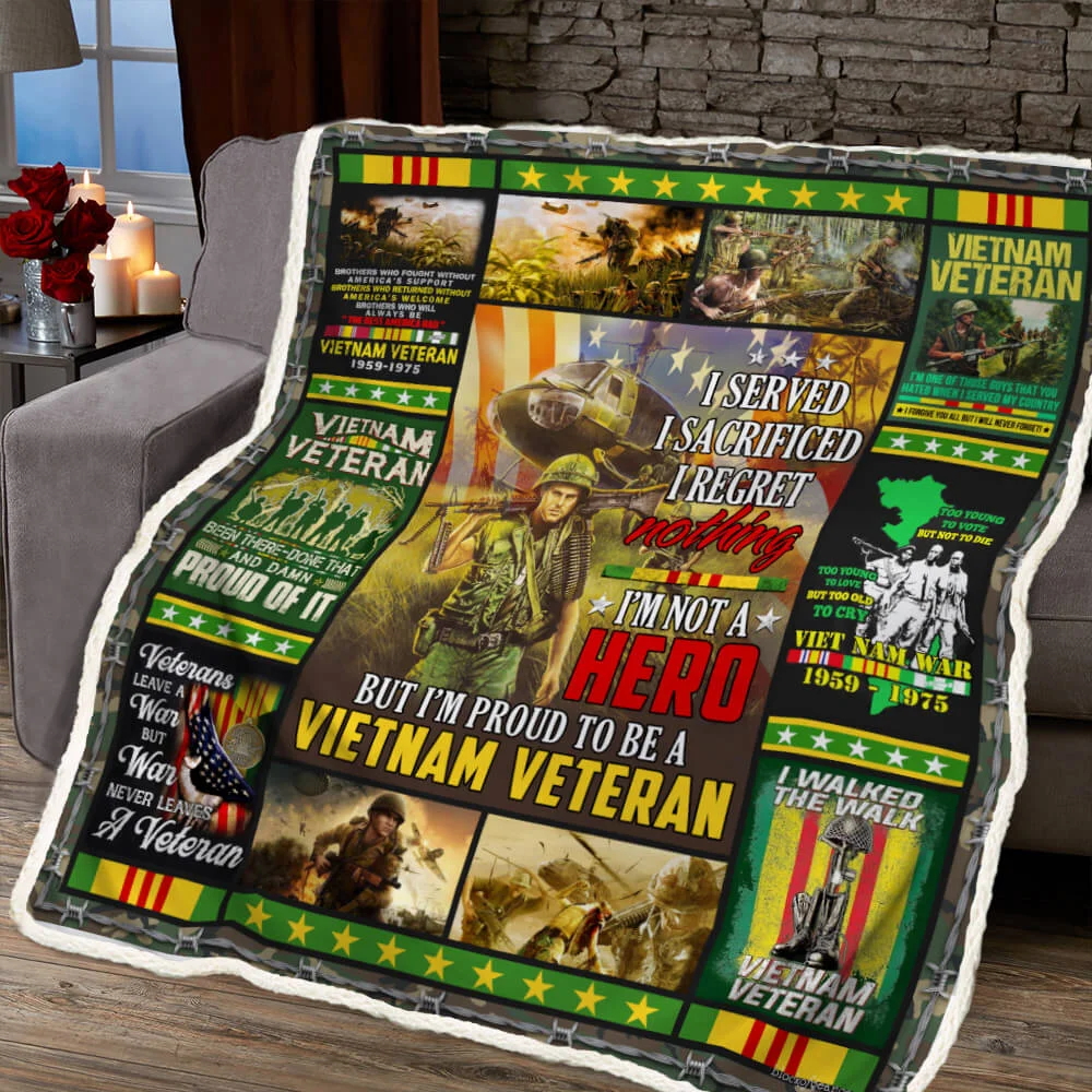 Vietnam Veteran. I Walked The Walk Sofa Throw Blanket
