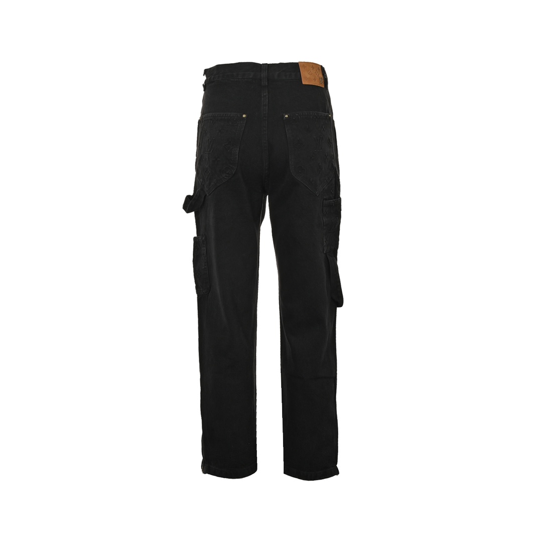 Louis Vuitton Embossed Monochrome Work Jeans