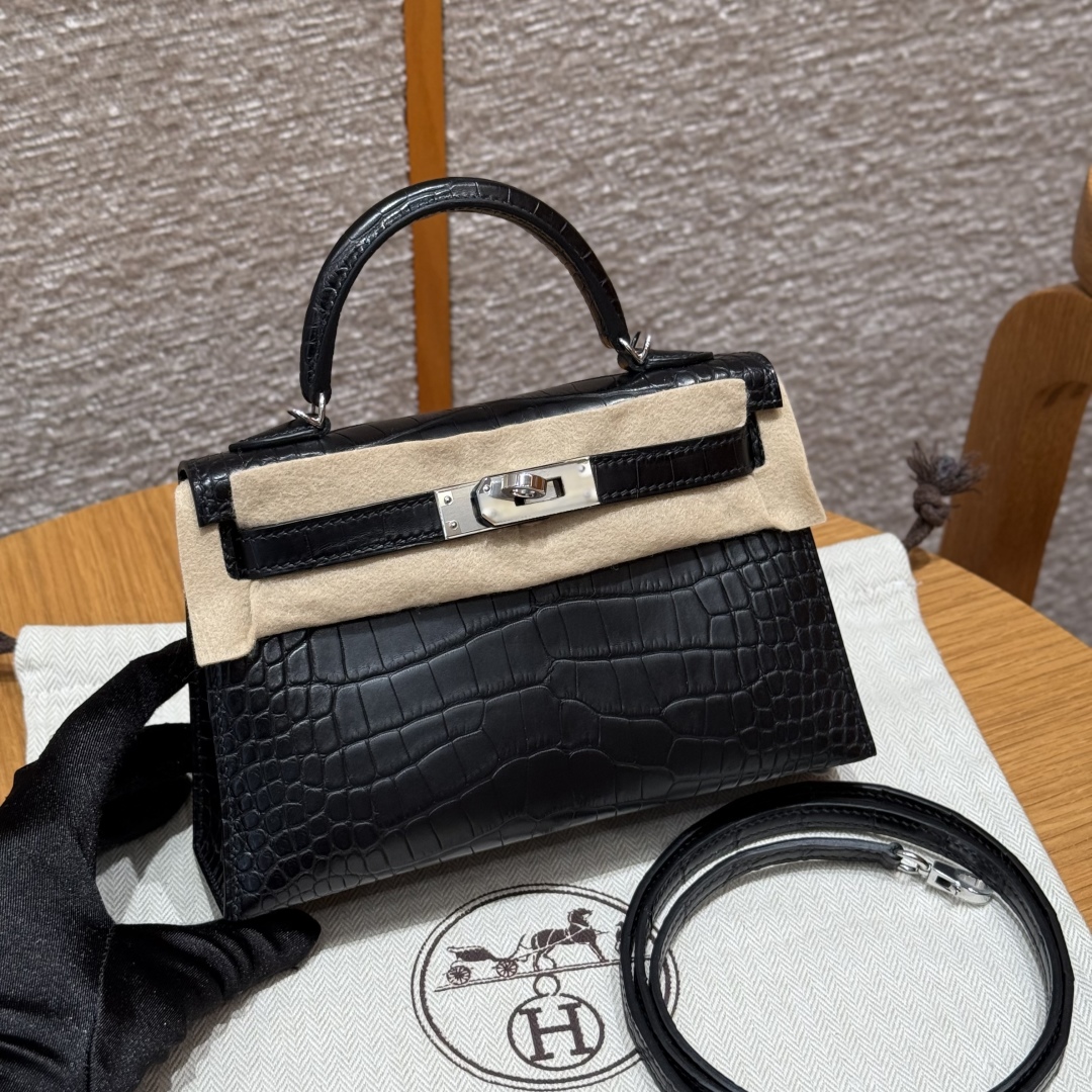 Hermès Kelly Mini 2 89noir Handbag (Handmade to order)