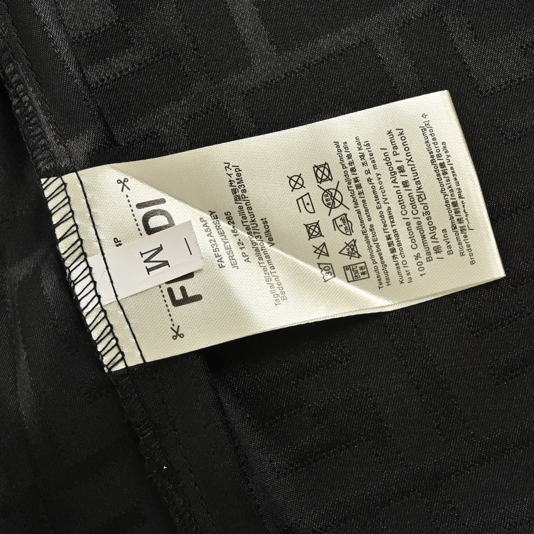 Fendi 24ss FF obscure pattern jacquard short-sleeved shirt