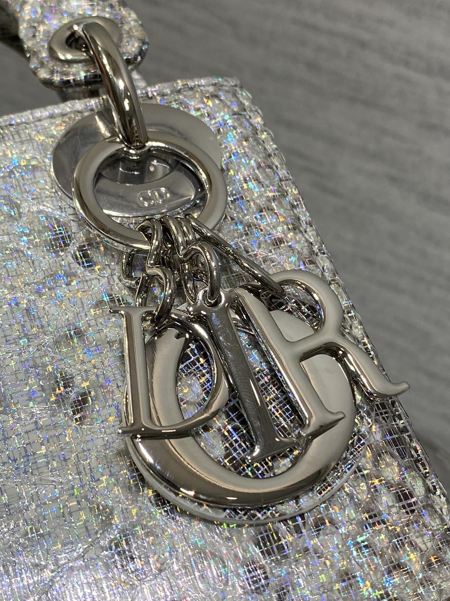 Dior Lady three-grid rare snakeskin Princess Diana bag