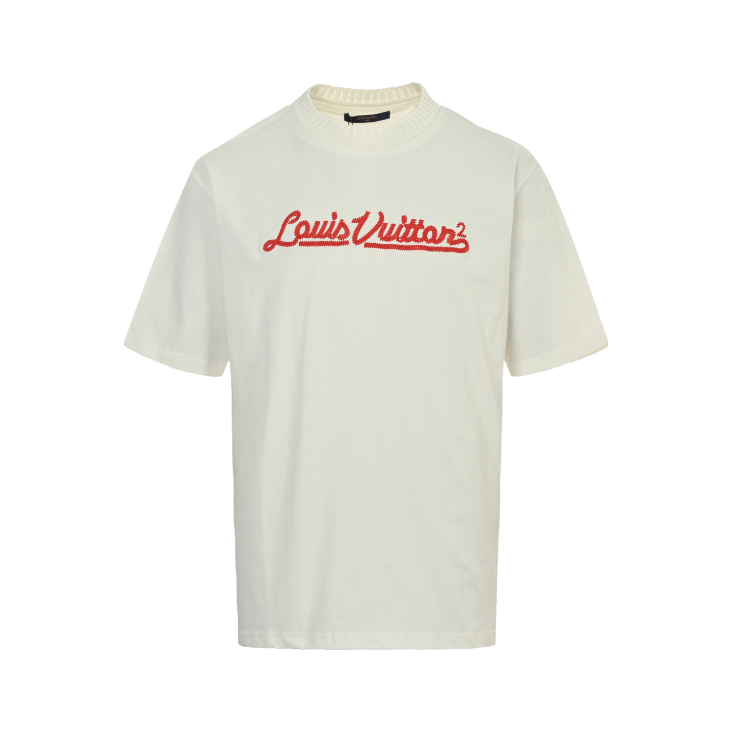 Louis Vuitton 25ss towel embroidery patchwork short sleeves