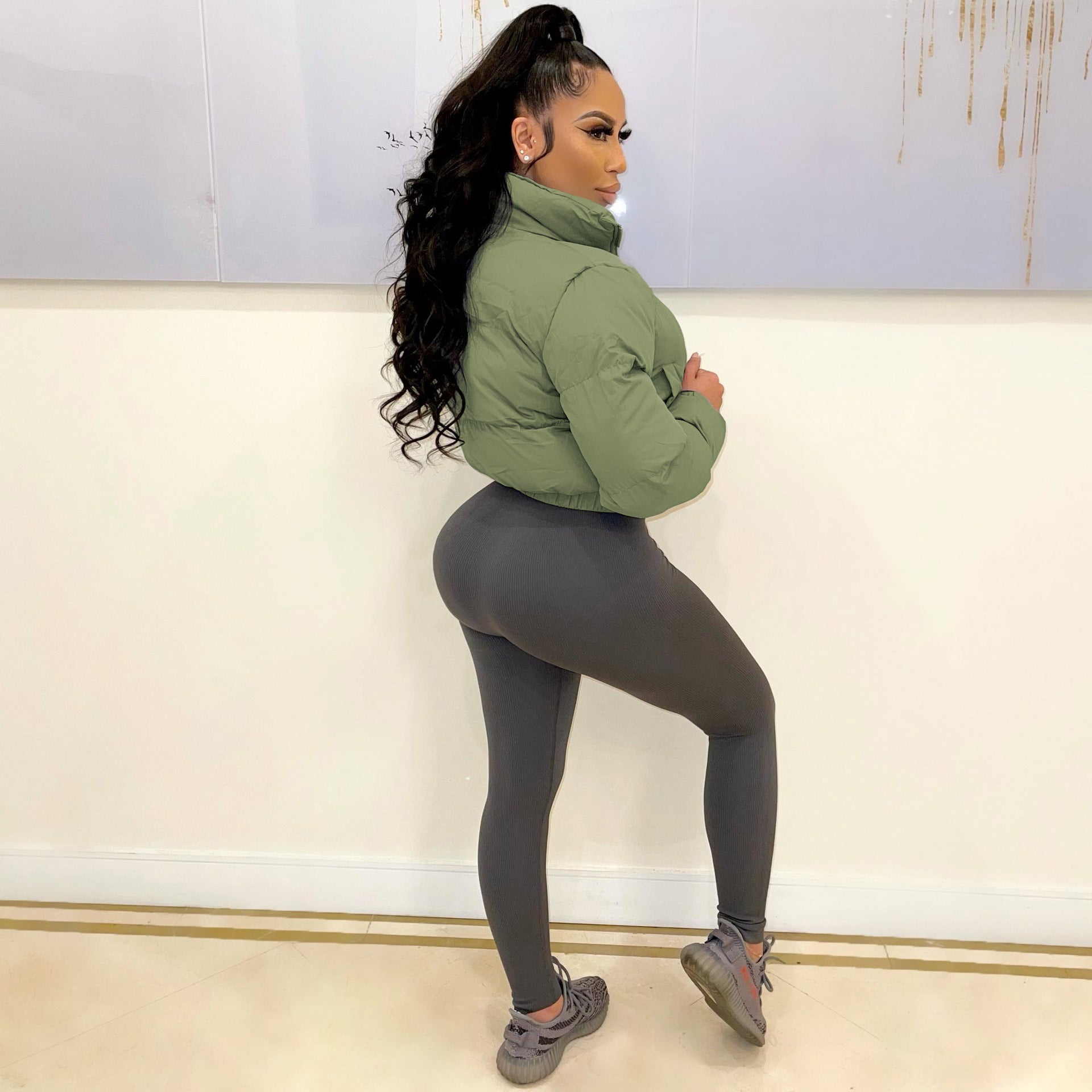 Fall Winter Women Cotton Clothes Short Women Cotton Padded Clothes Jacket