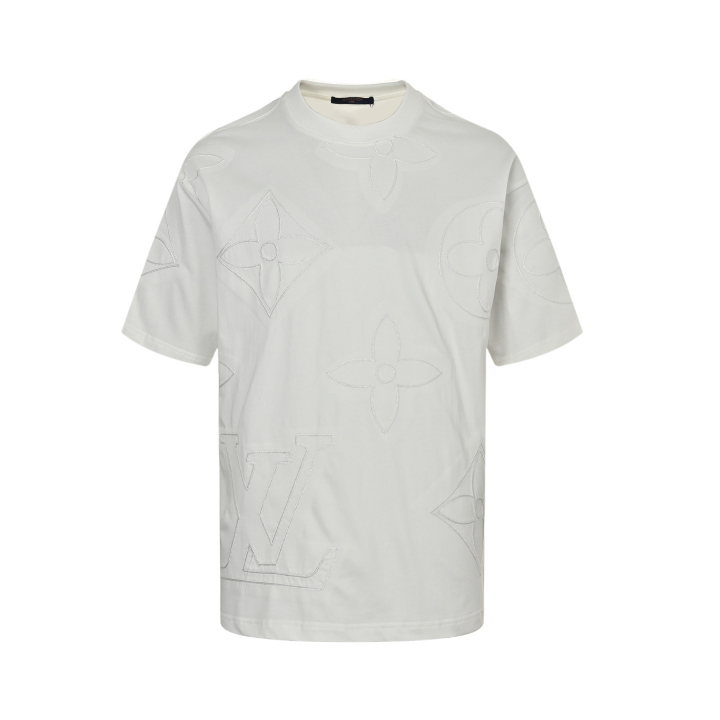 Louis Vuitton 25ss monogram embroidered short sleeve