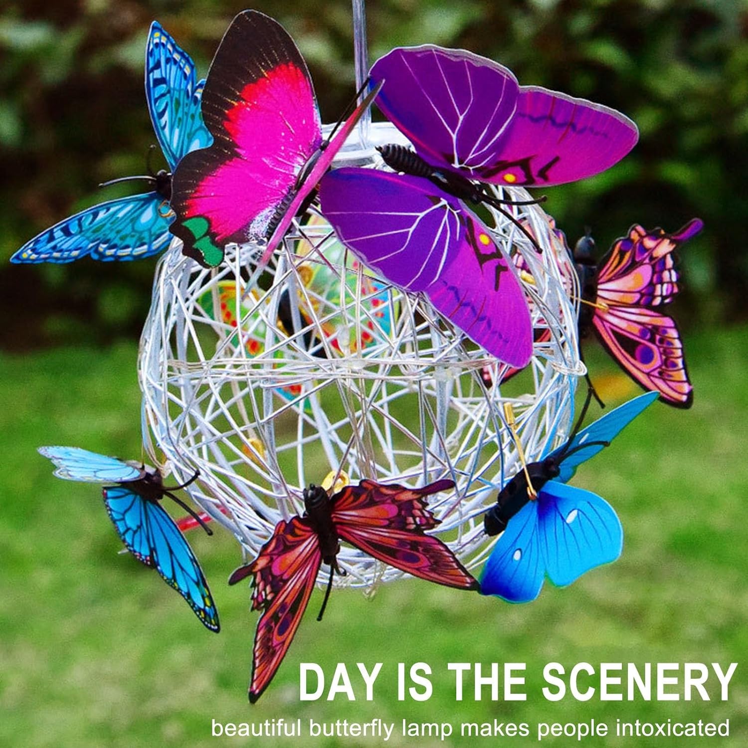 ❤️Mother's Day Sale 50% OFF❤️New Arrivals!!! - Pendant Outdoor Solar Colorful Big Butterfly Roaming Light