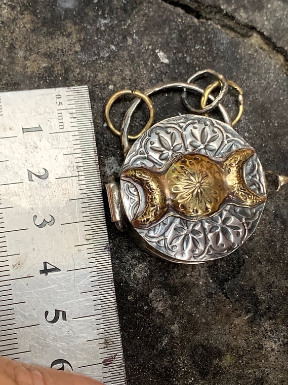 🔥New Sale 49% OFF - 🌙Triple moon silver locket with tree life