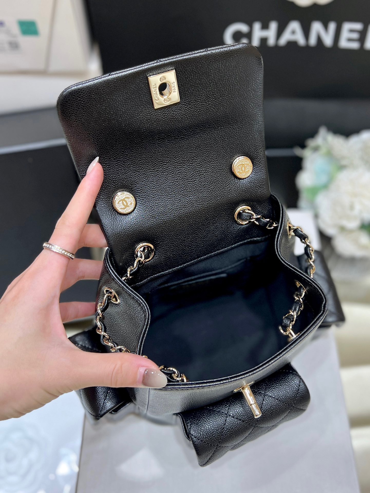 Chanel 23K autumn and winter series duma double backpack AS4399 00148