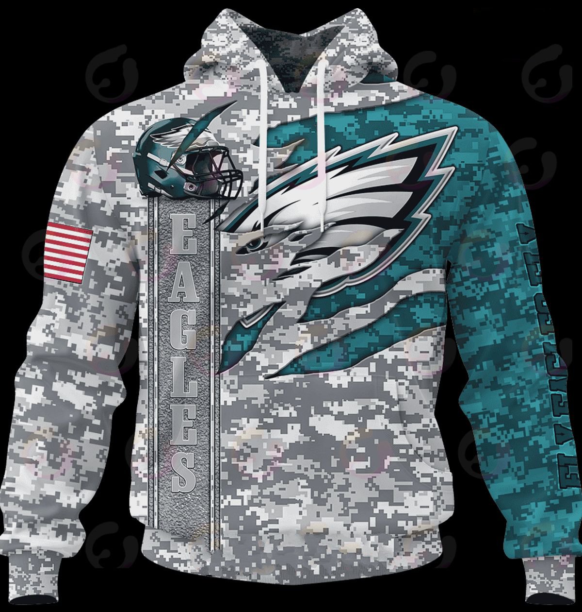 PHILADELPHIA EAGLES 3D HOODIE CAMO US