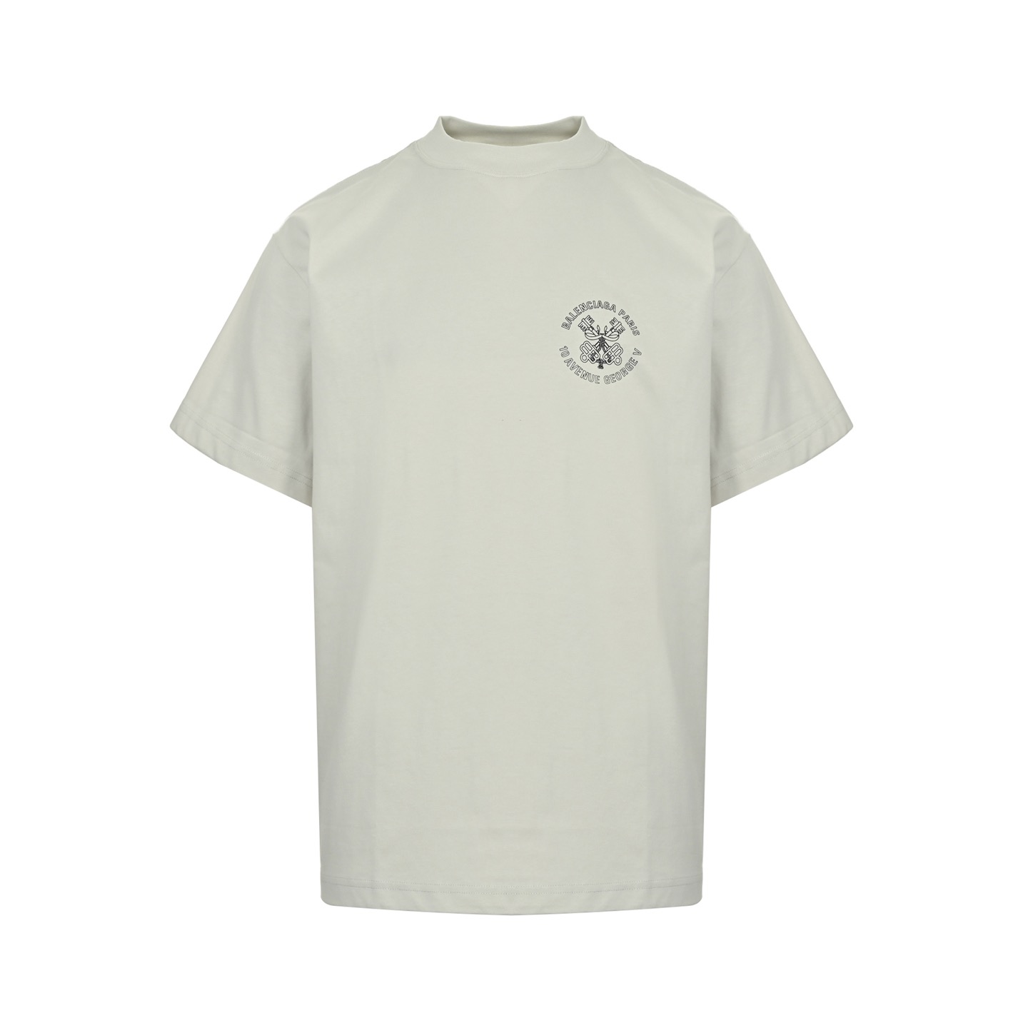 Balenciaga 25ss key badge print short-sleeve shirt