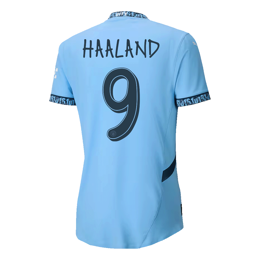 Authentic HAALAND #9 Manchester City Home Football Jersey 2024/25-UCL