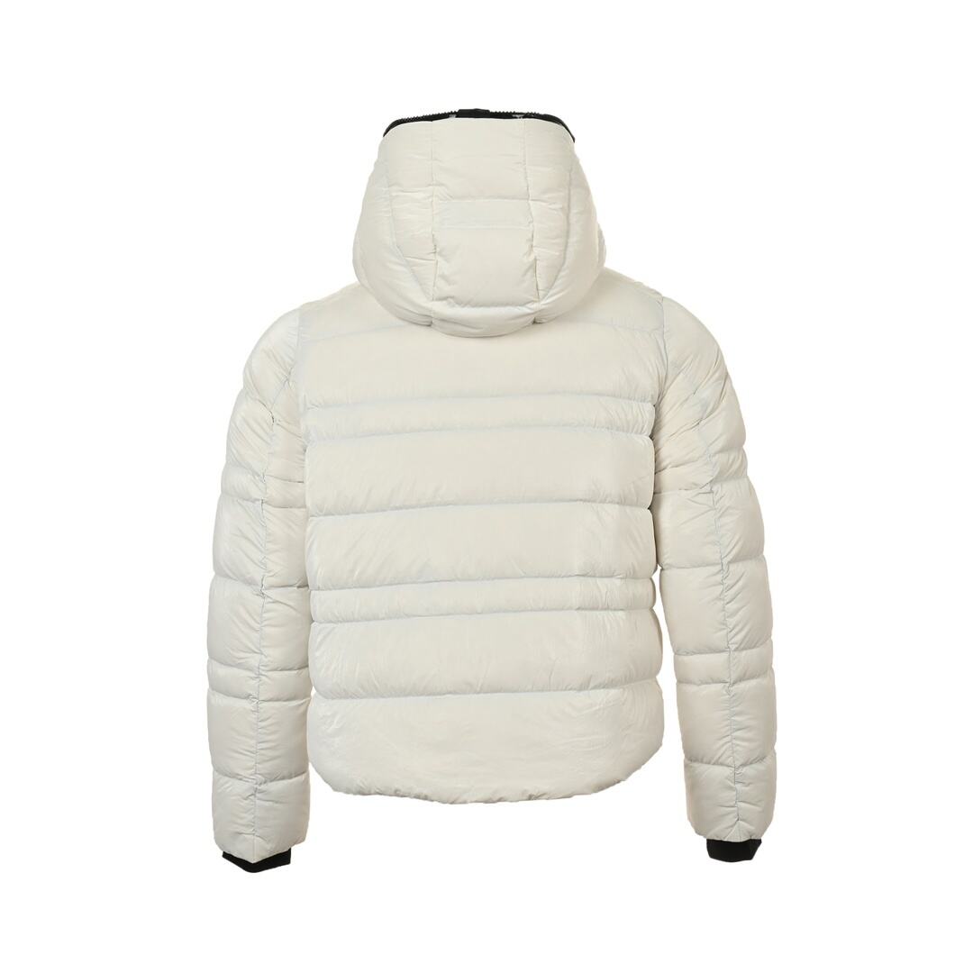 C Tharon placket lettering print down jacket