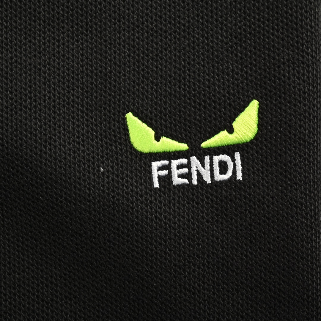 Fendi embroidered eye logo side pocket trousers