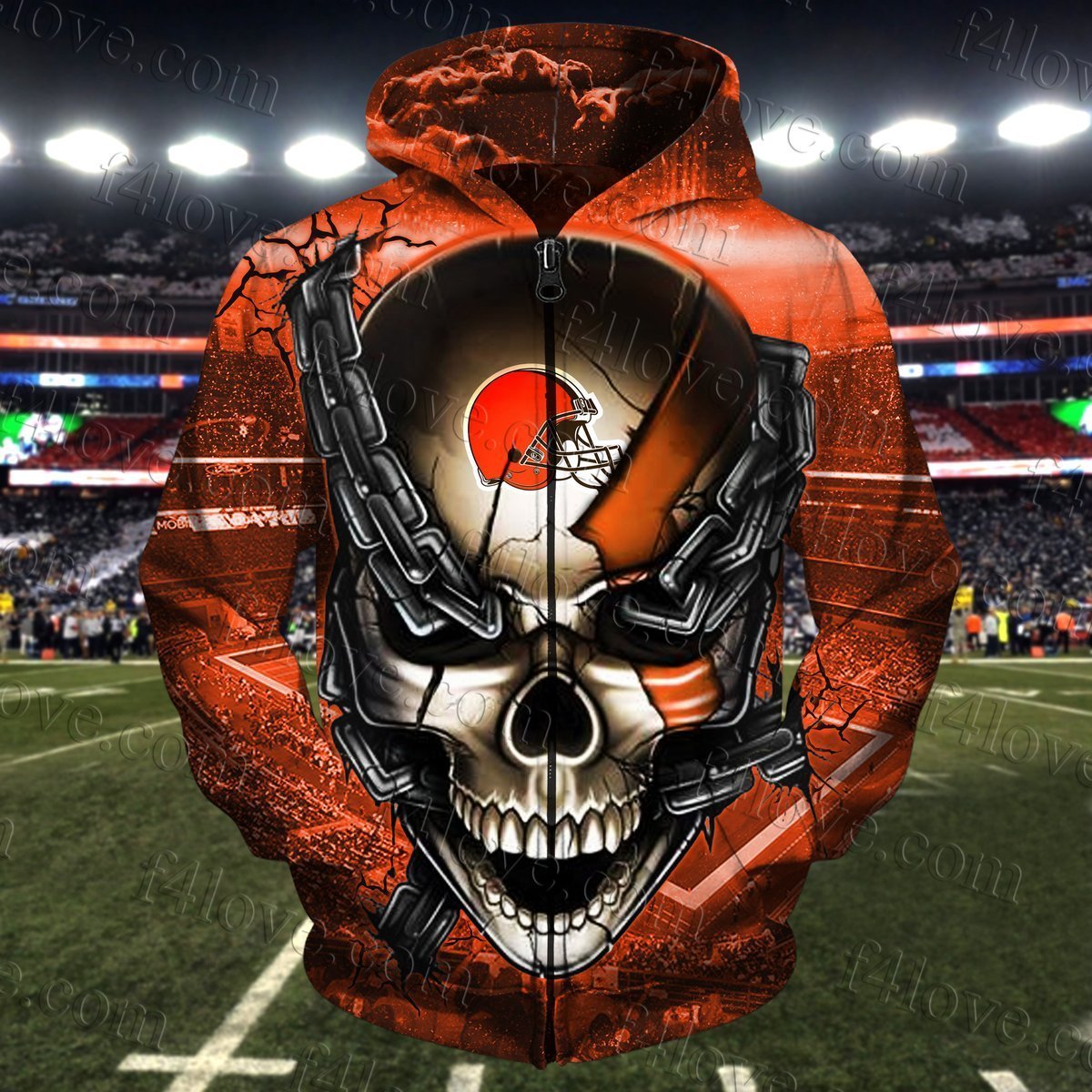 CLEVELAND BROWNS 3D HOODIE VIP85