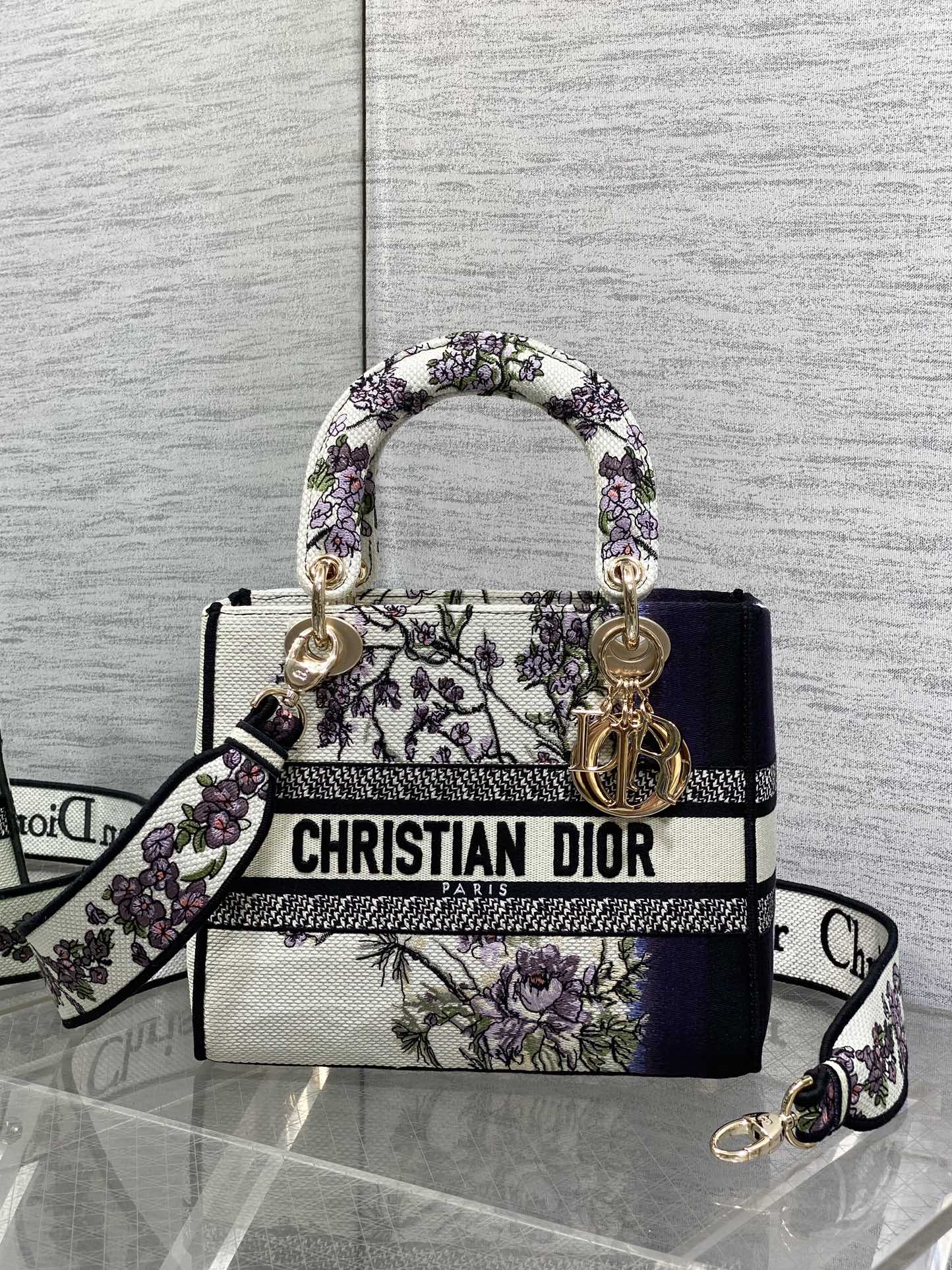 Dior Lady Summer Collection Embroidered Lady Bag