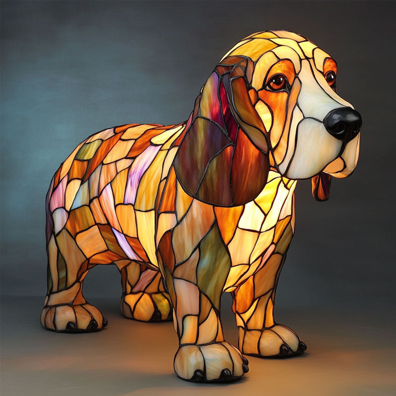 Basset Hound Art Lamp