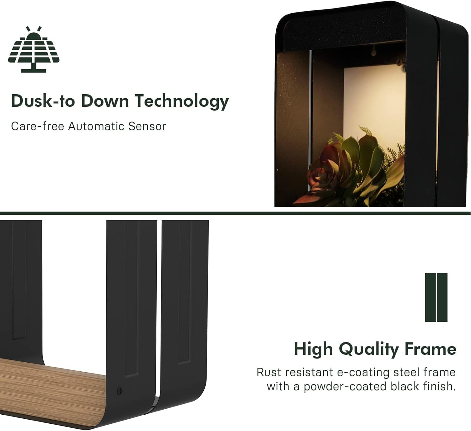 🔥ON SALE🔥Outdoor LED Solar Power Waterproof Decor Wall Sconce Shelf Planter