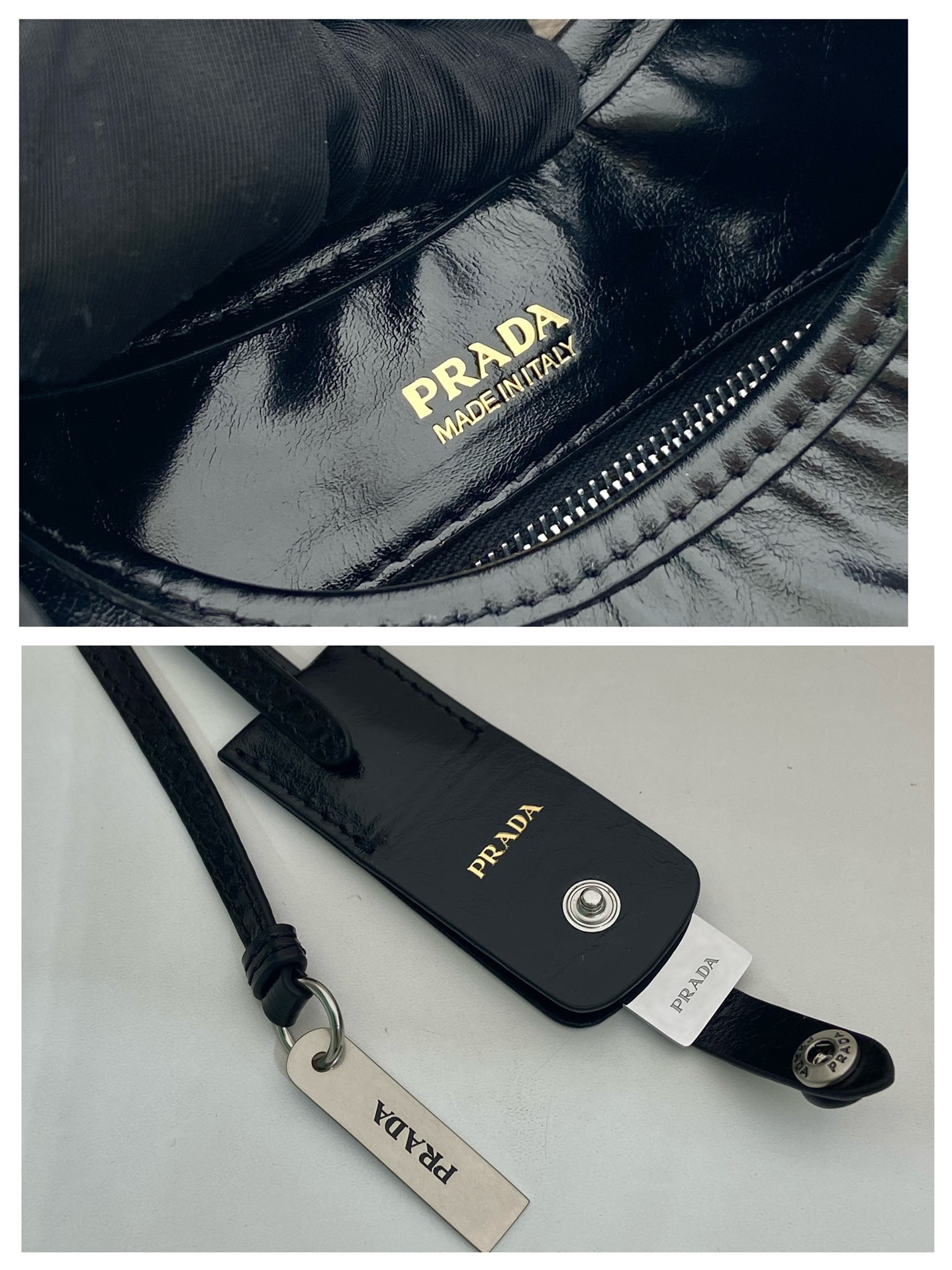 Prada waxed leather mini tote 1BG580