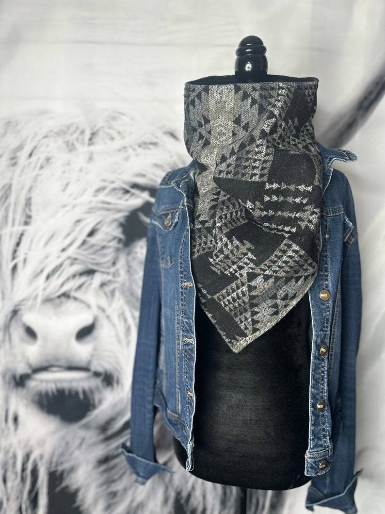 Driftwood Western Aztec Warm Neck Hood