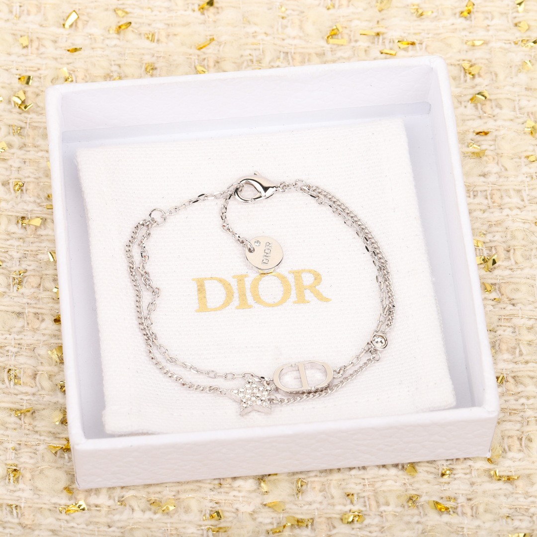 Dior Double Diamond Star Bracelet
