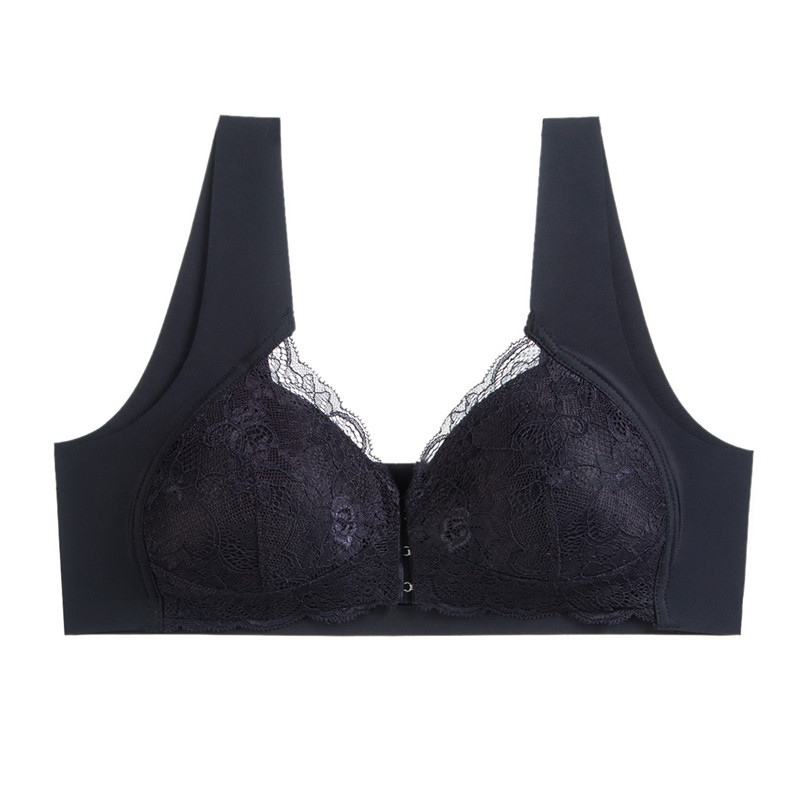 👍2024 Summer New Arrival- 50% OFF💥 Convenient Front Button Traceless Lace Bra--Buy 4 Free Shipping