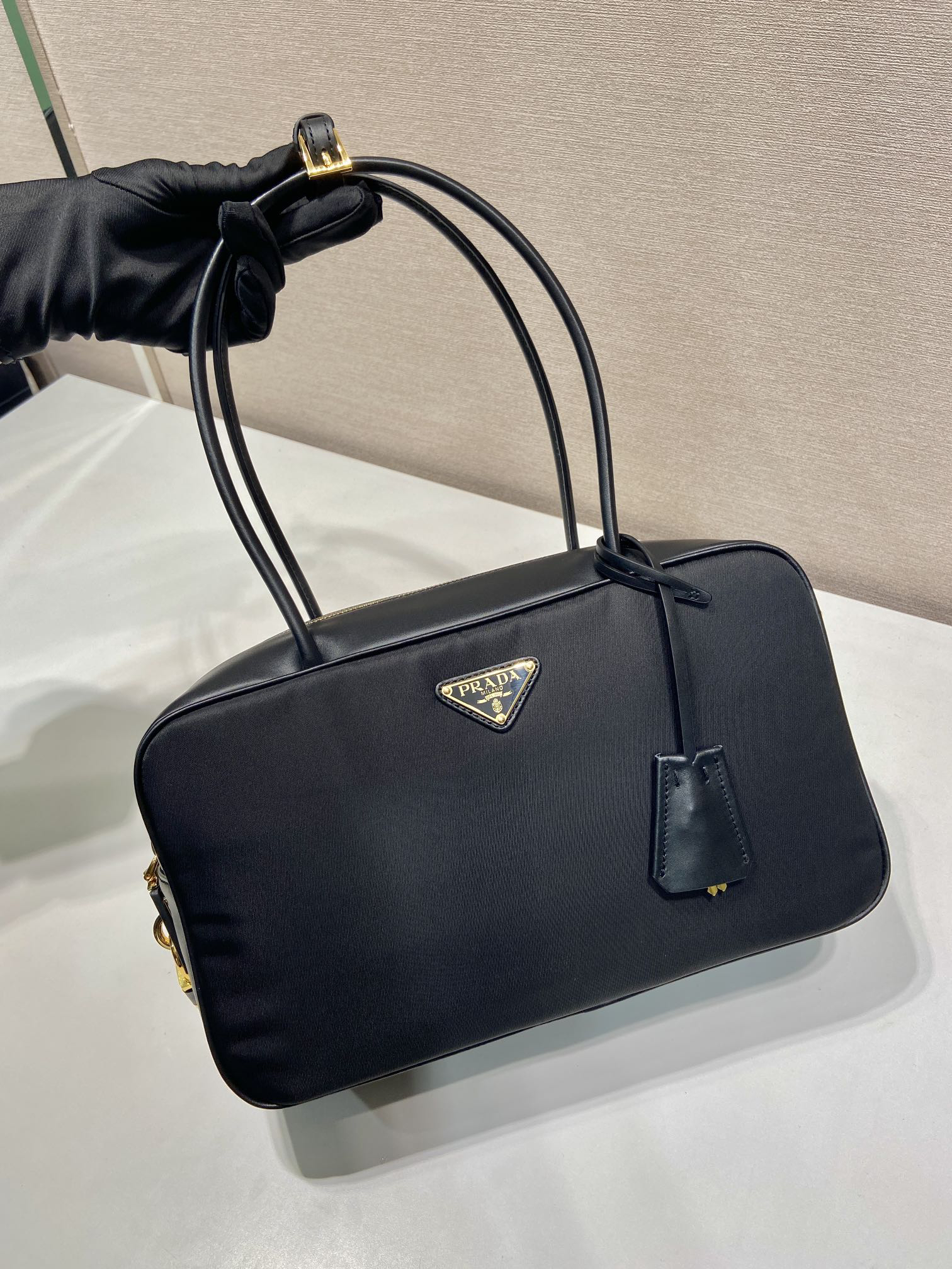 Prada Tessuto Tocker Handbag 1BB132