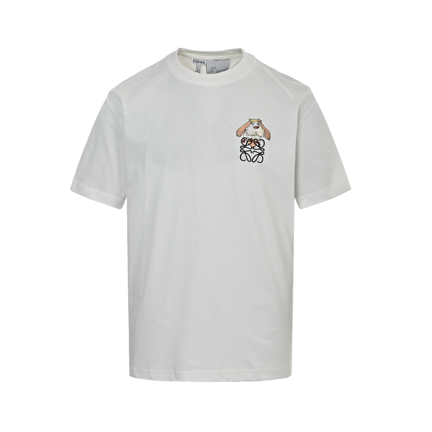 Loewe 24ss Spirited Away Ponytail Dog Embroidered Short Sleeve