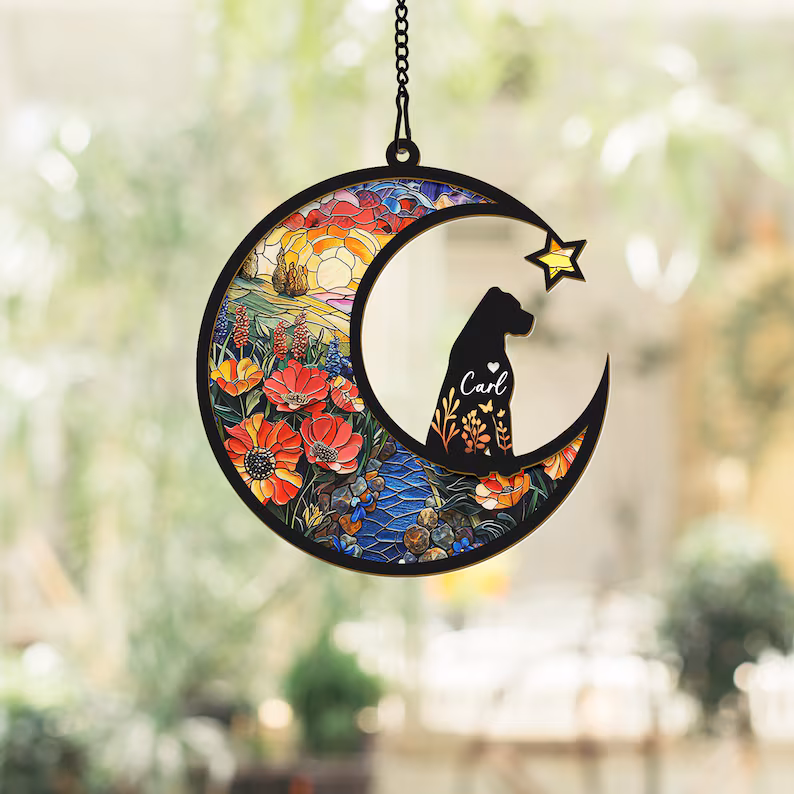 Personalized  Dog Memorial Suncatcher