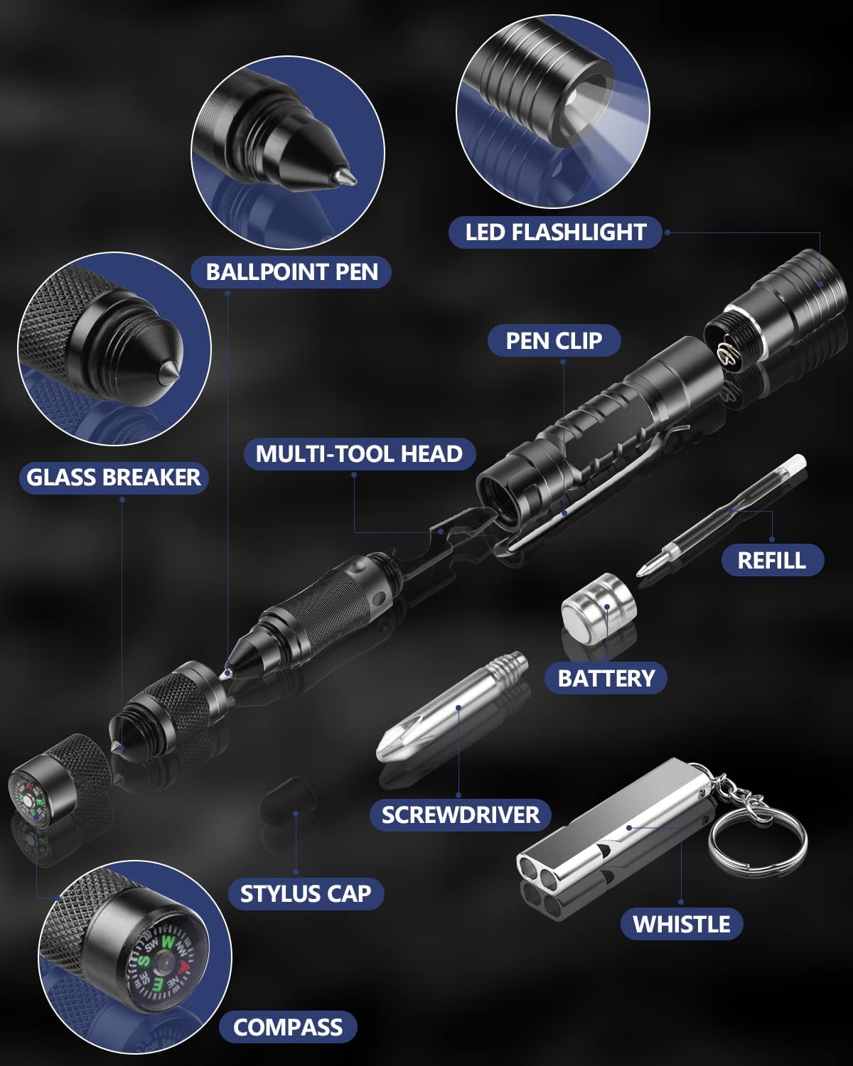 (🔥Last Day Promotion-SAVE 50% OFF)2023 New Upgrated Multifunctional Tactical Defense Pen-BUY 2 GET 10% OFF & FREE SHIPPING