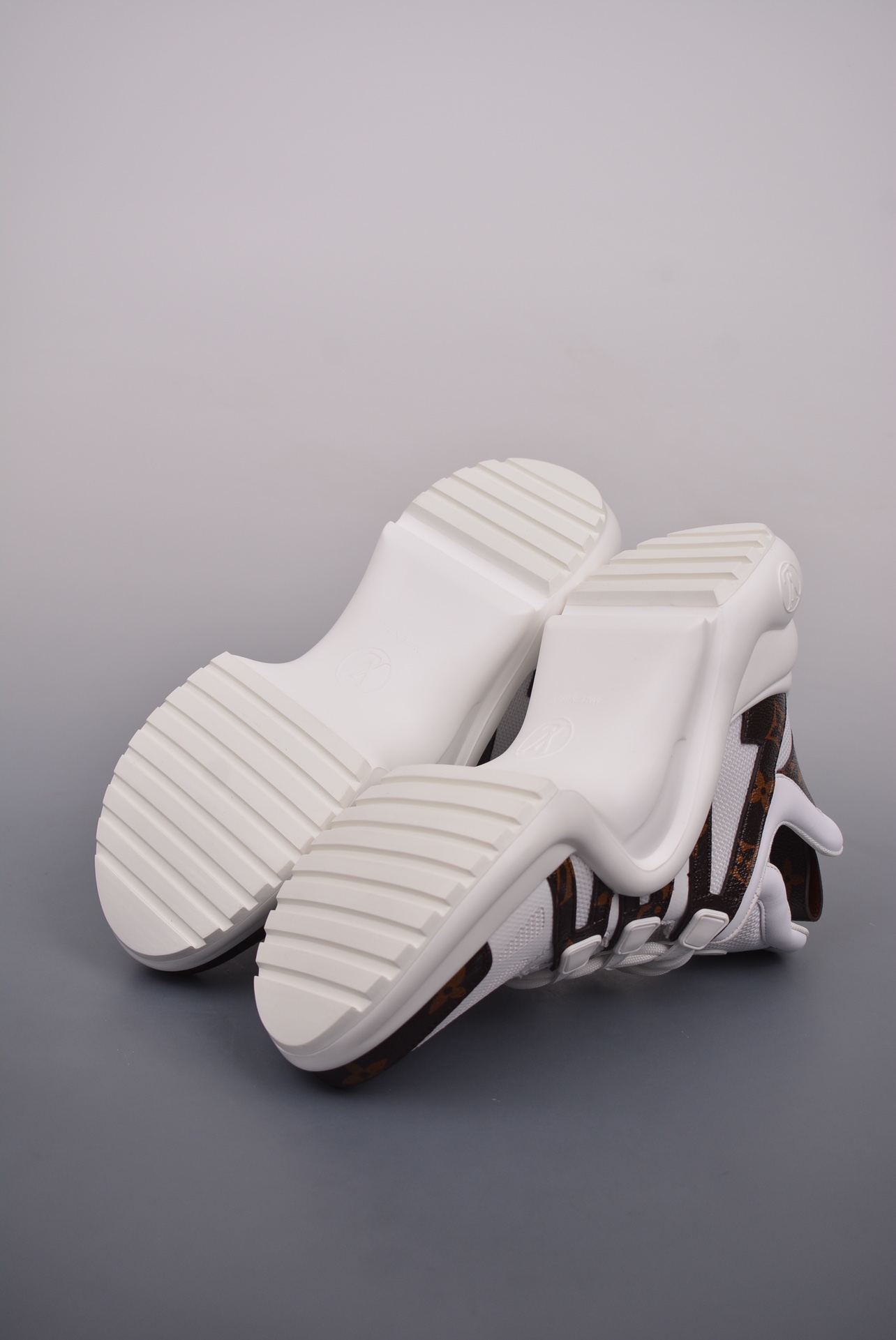 Louis Vuitton Archlight Sneakers White Brown Jacquard