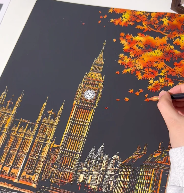 (🔥Last Day Promotion-SAVE 50% OFF) DIY Scratchboard Painting Kit-BUY 3 FREE SHIPPING