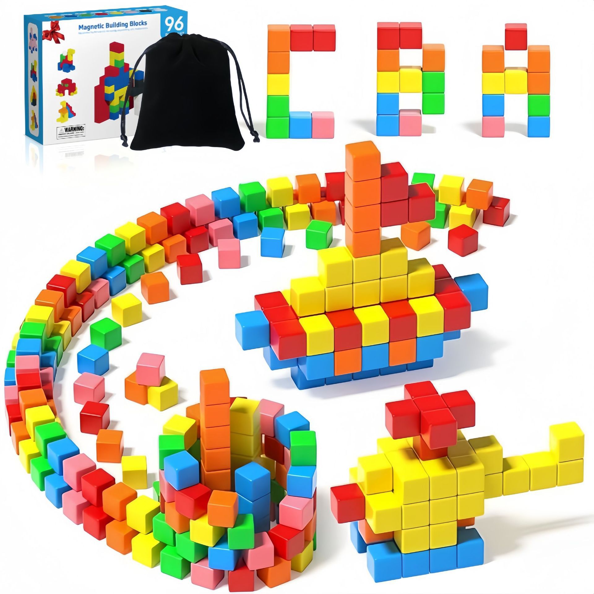 🔥ON SALE 🔥Magnetic building blocks for STEM education for toddlers and preschoolers