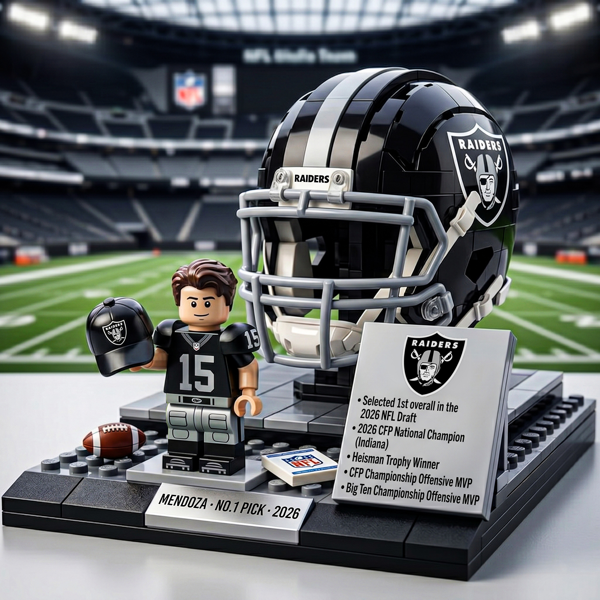 🏈 Fernando Mendoza Las Vegas Raiders LEGO Set