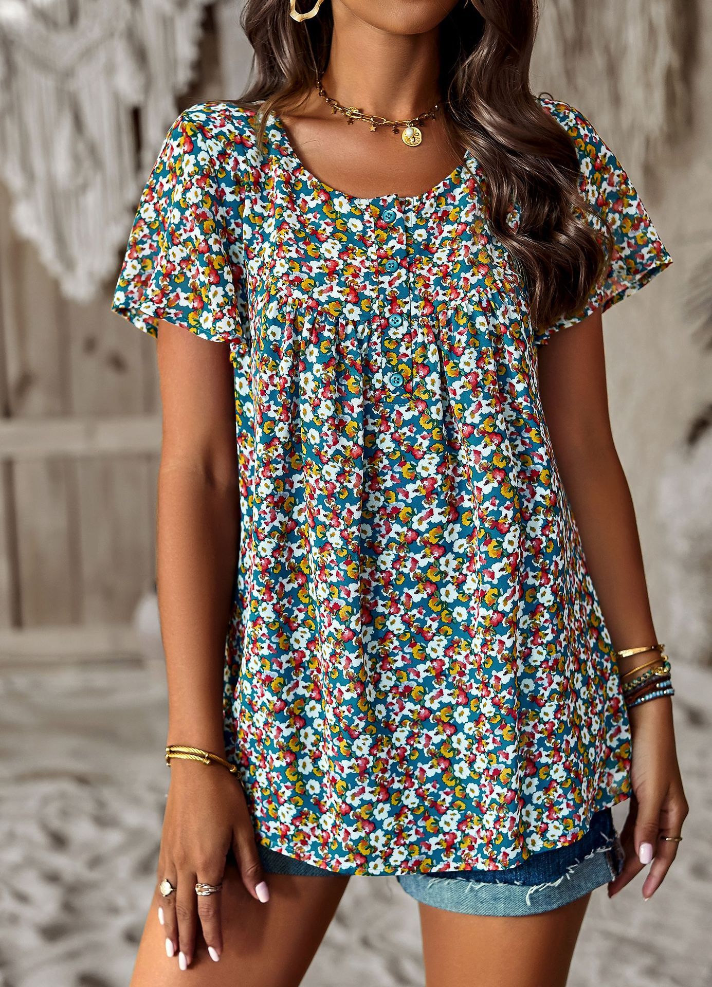 Fashion Print T-shirt for Leisurely Women
