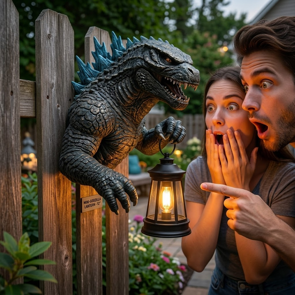 🦖🌞 Godzilla Solar Hanging Light