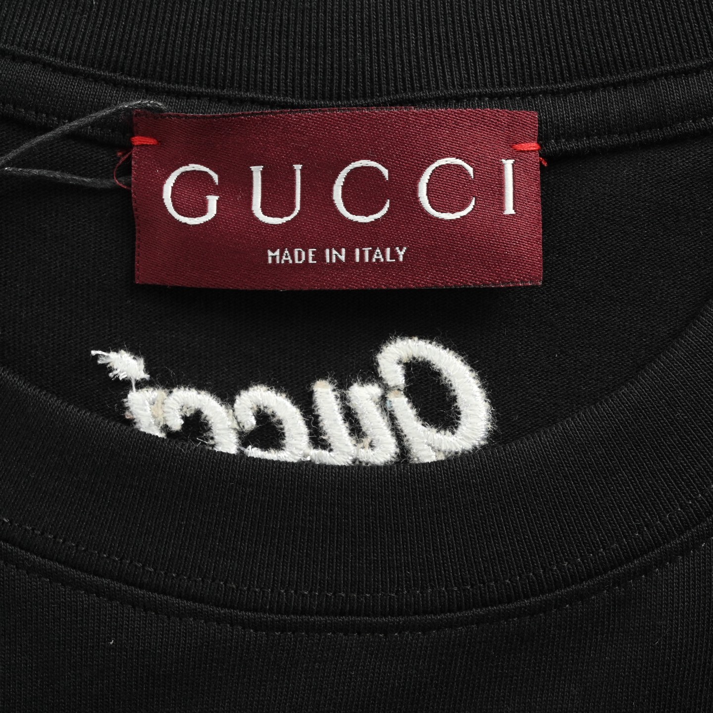 Gucci 25ss simple letter embroidered short sleeve