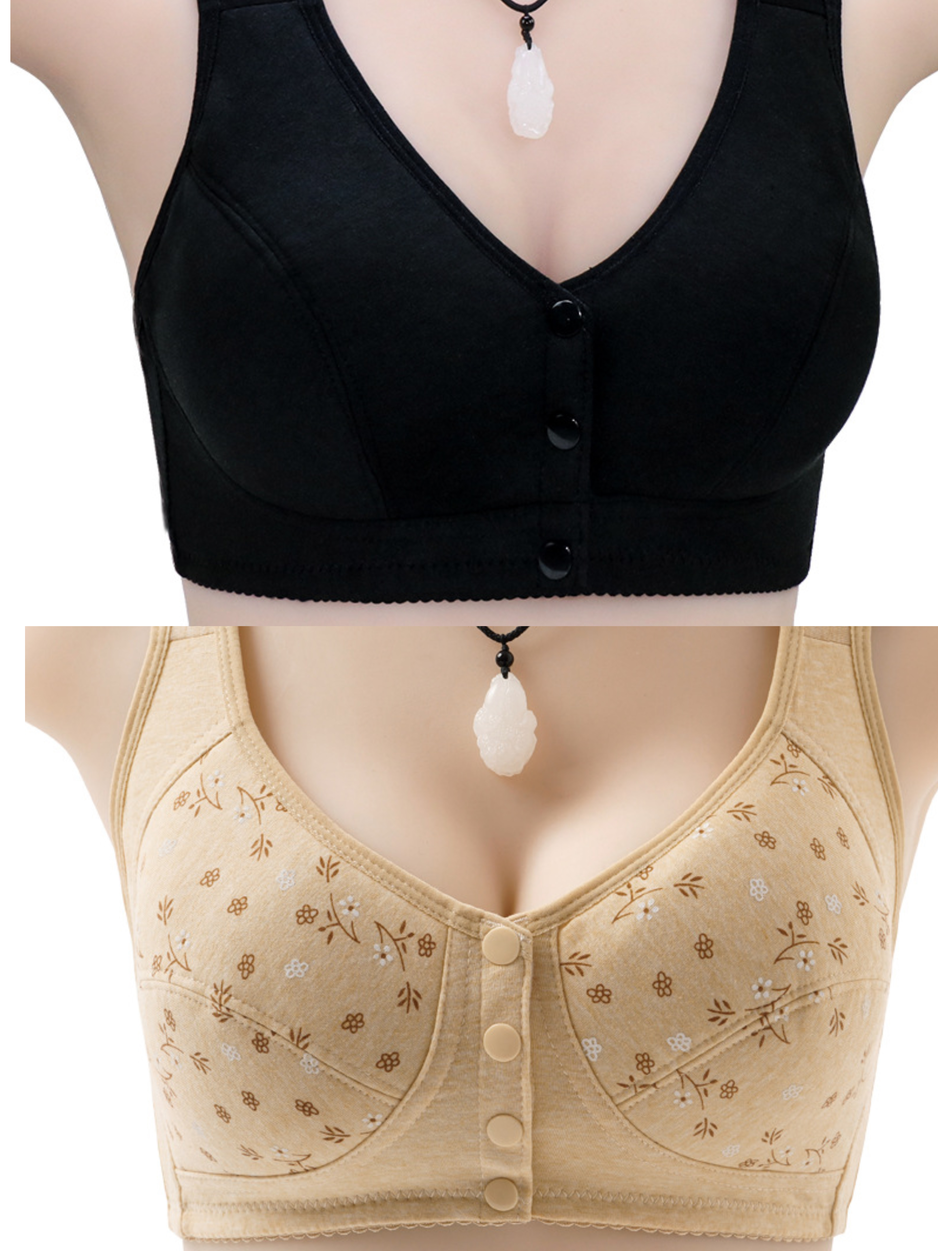 (🔥 50% OFF)Comfortable & Convenient Front Button Bra(2 PCS/Set)-BUY 2 GET 10% OFF