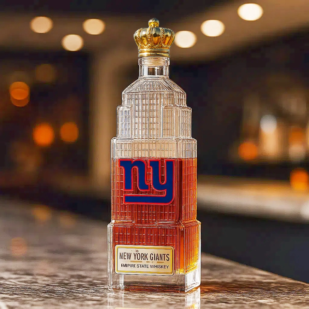 Pride of the Skyline, Heart of Big Blue — New York Giants Whiskey Bottle