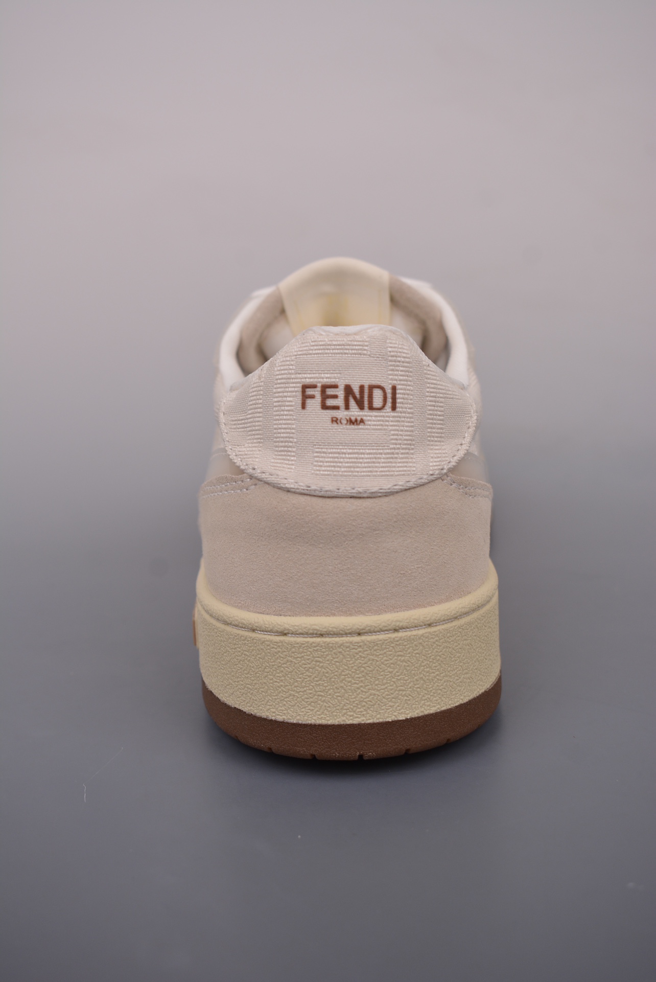 Fendi Match Sneaker Low Velcro Ivory Grey FF Jacquard 8E8470AQ6IF1NJ3